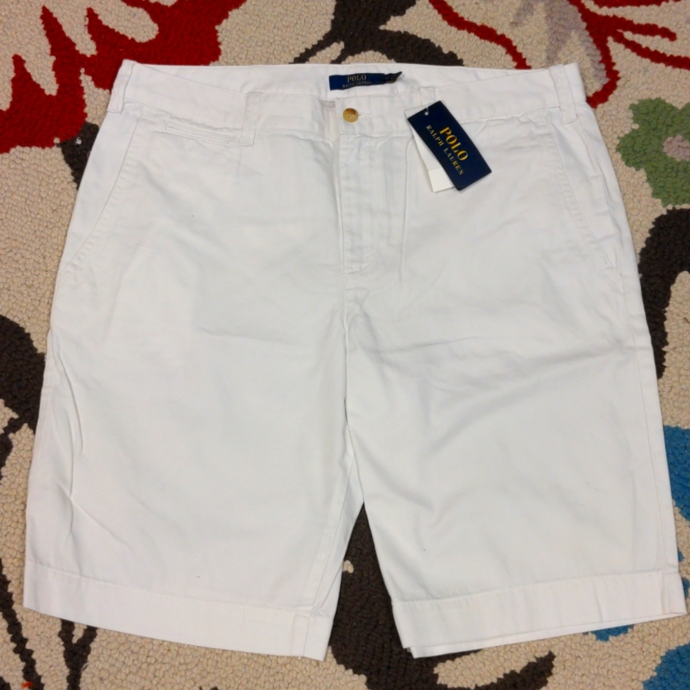 Polo by Ralph Lauren White High Waist Women's Shorts